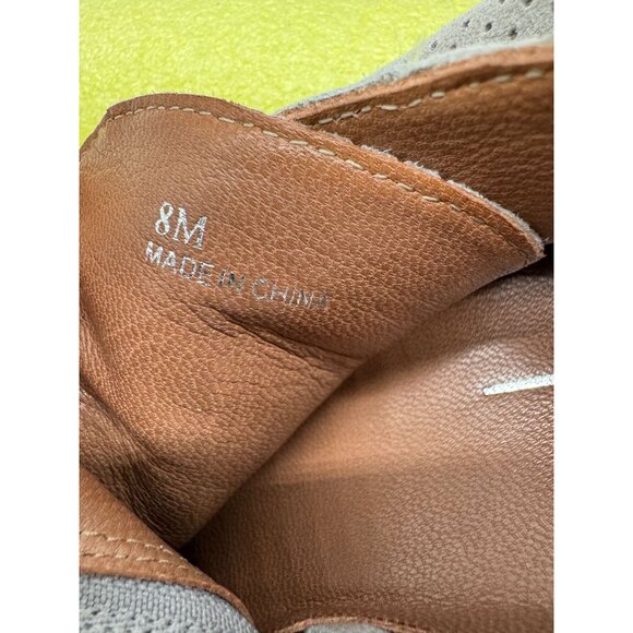 Linea Paolo Womens Felicia Perforated Wedge Sneakers Size 8M Gray Side Zipper - Picture 4 of 14